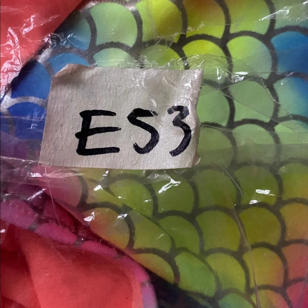 NWT‎ Set Of 2 Girls Mermaid Swim Tops Size Large E53